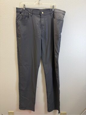 Men's Gray Slim Straight Chino Pants